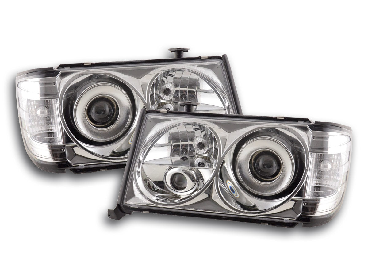 Scheinwerfer Set Mercedes E-Klasse Typ W124 85-93 chrom Scheinwerfer Set Mercedes E-Klasse Typ W124 85-93 chrom